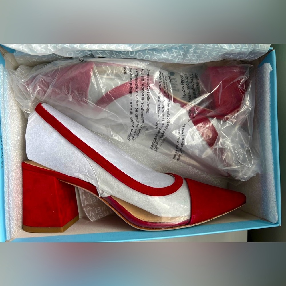 Antonio Melani heels; size 6; red